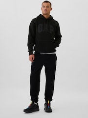 Schwarz - Gap Sherpa-Kapuzensweatshirt mit Logo - Bild 3 von 5