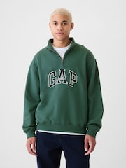 Gap Green Heavyweight Arch Logo Pullover Jumper - Image 1 of 5