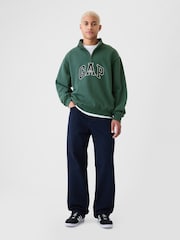 Gap Green Heavyweight Arch Logo Pullover Jumper - Image 3 of 5