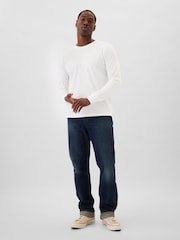Wit - Lange mouwen - Gap Everyday 100% katoenen T-shirt met ronde hals - Image 3 of 4