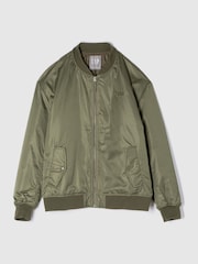 Gap Green Relaxed Logo Bomber Jacket - Image 3 of 5
