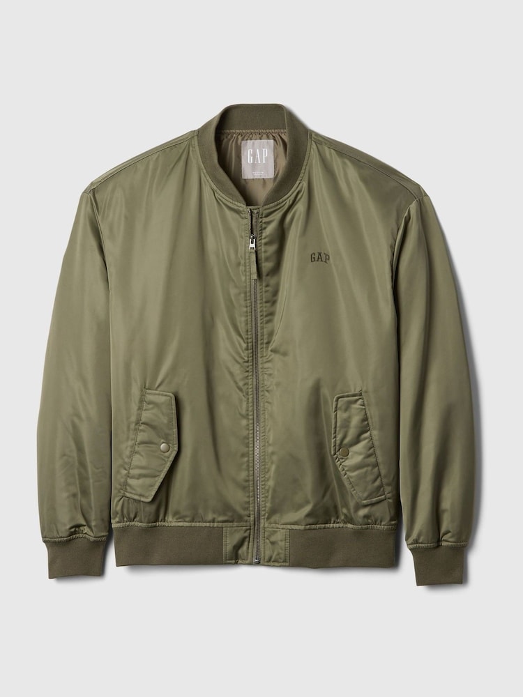 Gap Green Relaxed Logo Bomber Jacket - Image 5 of 5