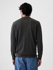 Gap Grey Merino Wool Polo Jumper - Image 2 of 5
