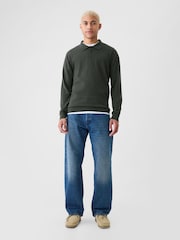 Grün - Polo-Pullover aus Merinowolle - Bild 3 von 5