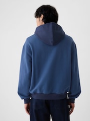Gap Blue Heavyweight Athletic 1969 Logo Hoodie - Image 2 of 8