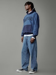 Gap Blue Heavyweight Athletic 1969 Logo Hoodie - Image 7 of 8