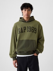 Gap Green Heavyweight Athletic 1969 Logo Hoodie - Image 1 of 5