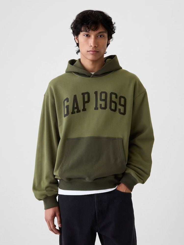 Gap Green Heavyweight Athletic 1969 Logo Hoodie - Image 1 of 5