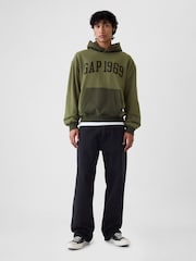 Gap Green Heavyweight Athletic 1969 Logo Hoodie - Image 3 of 5
