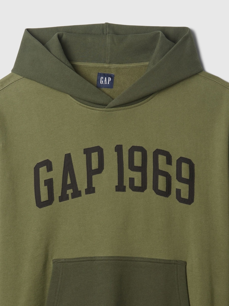 Gap Green Heavyweight Athletic 1969 Logo Hoodie - Image 5 of 5