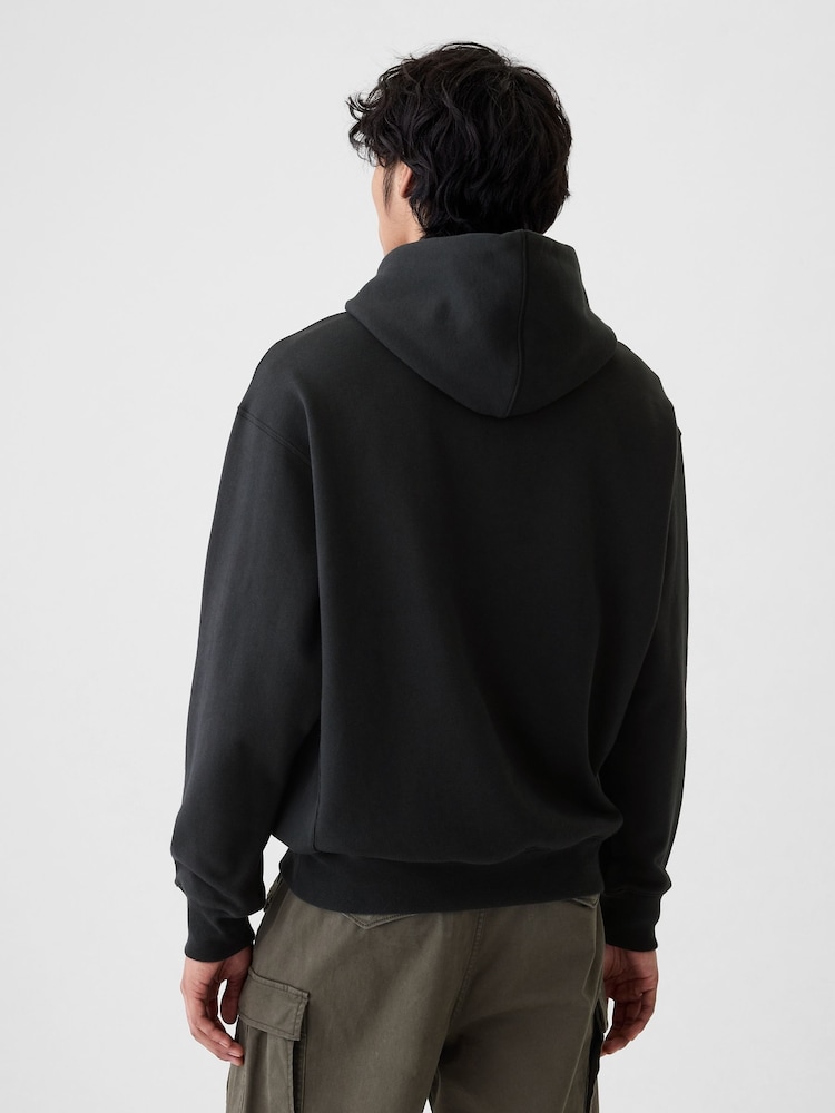 Gap Black Heavyweight Athletic Logo Hoodie - Image 2 of 5