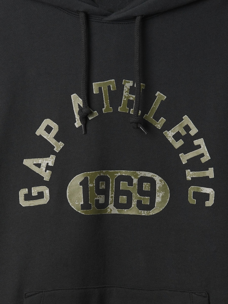 Gap Black Heavyweight Athletic Logo Hoodie - Image 5 of 5