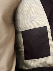Navy Collared Harrington Jacket - Image 7 of 7