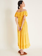 Monsoon Yellow Avani Bardot Dress - Image 3 of 6
