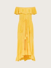 Monsoon Yellow Avani Bardot Dress - Image 6 of 6