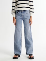 Abercrombie & Fitch Blue Wide Leg Jeans - Image 1 of 9