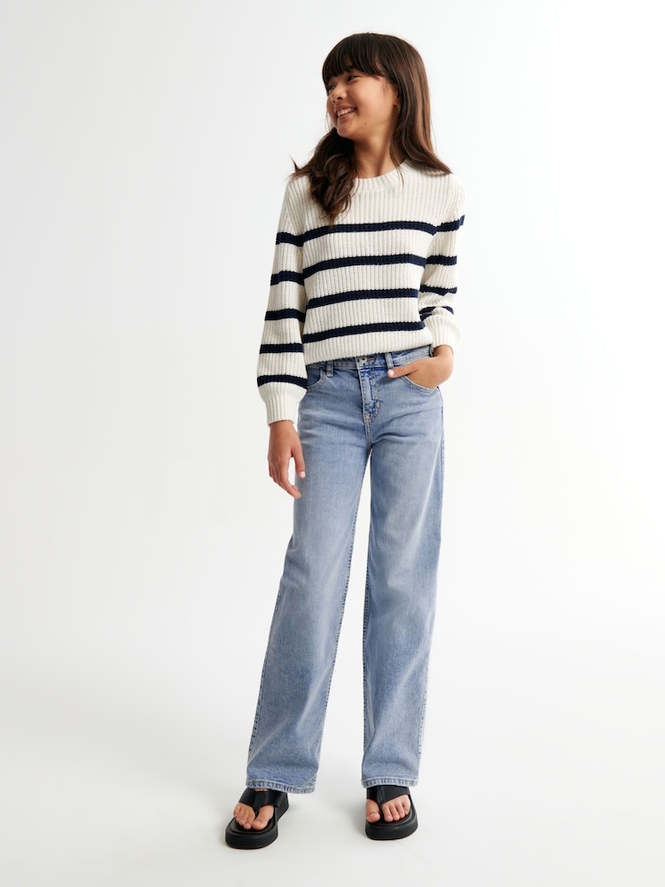 Abercrombie & Fitch Blue Wide Leg Jeans - Image 2 of 9