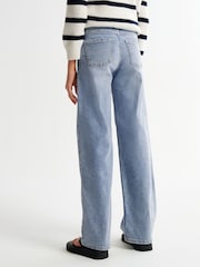 Abercrombie & Fitch Blue Wide Leg Jeans - Image 4 of 9