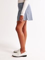 Abercrombie & Fitch Blue Woven Pleated Skirt - Image 6 of 7