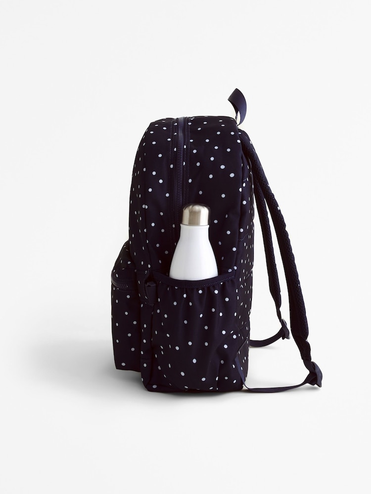 Abercrombie & Fitch Blue Polka Dot Backpack - Image 2 of 6