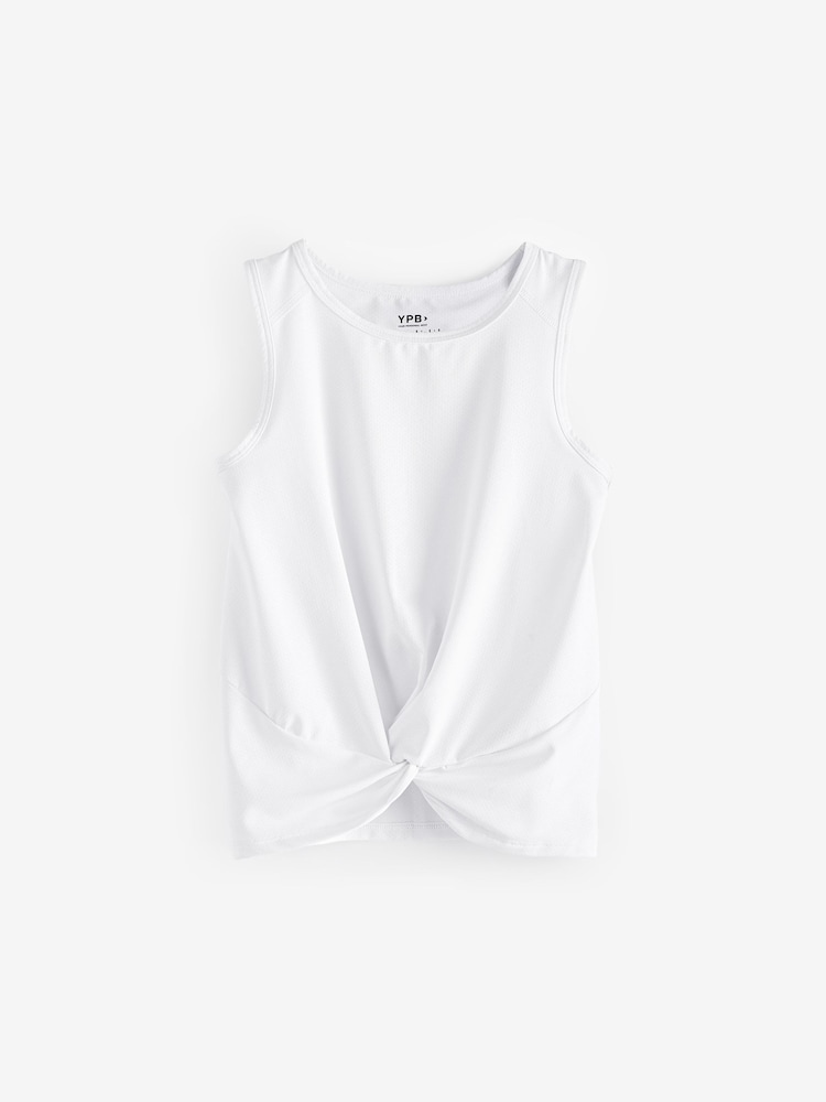 Белый - Abercrombie & Fitch Активная майка - Изображение 1 из 6
