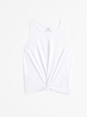 Белый - Abercrombie & Fitch Активная майка - Изображение 2 из 6