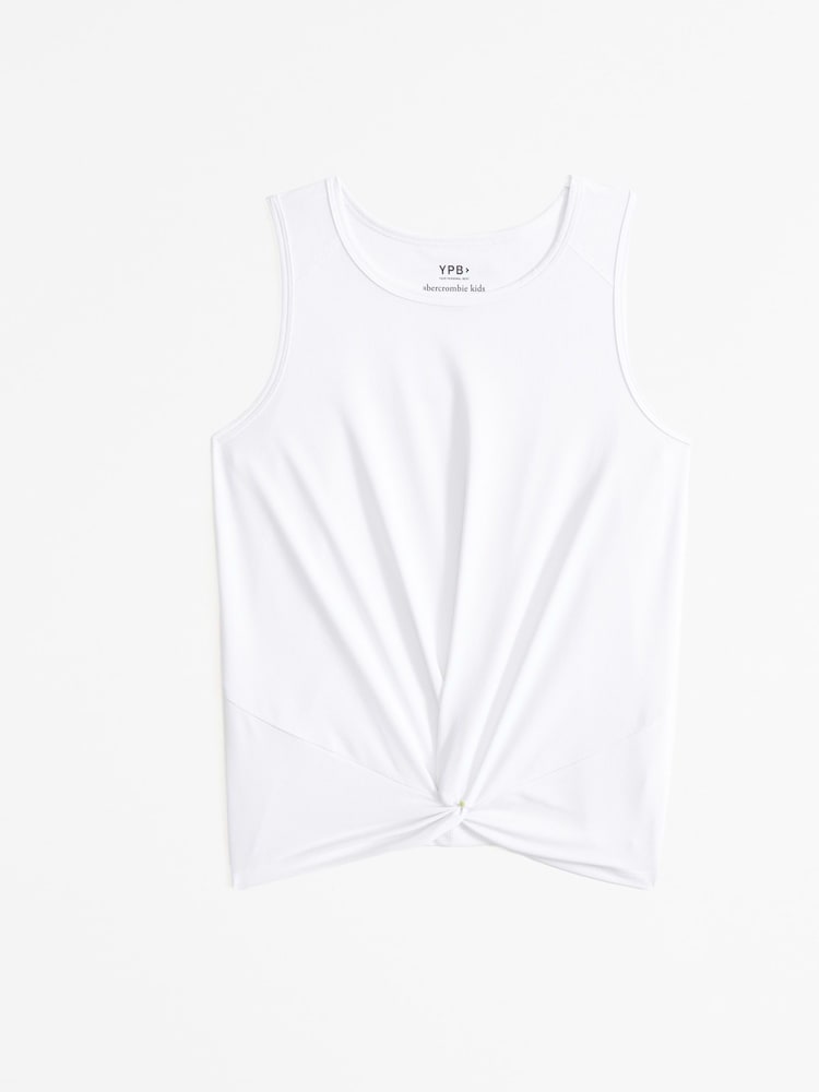 Белый - Abercrombie & Fitch Активная майка - Изображение 2 из 6