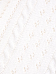 Abercrombie & Fitch Crew Cable Knit Cropped White Cardigan - Image 2 of 2