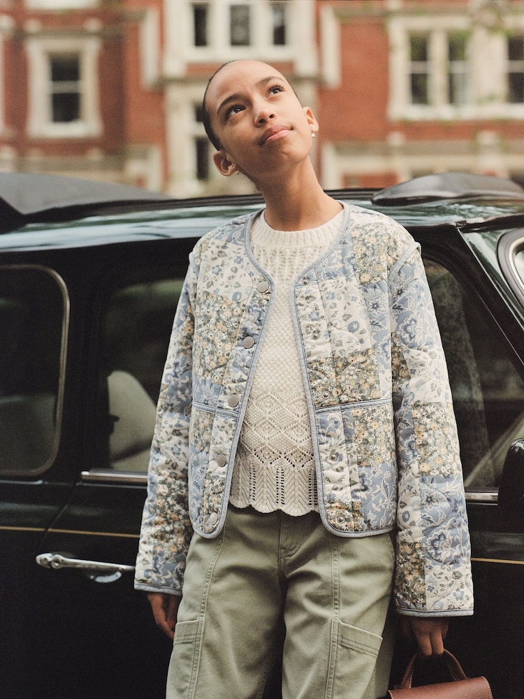 أزرق - Abercrombie & Fitch Green Patchwork Quilted Jacket - صورة 1 من 2