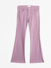 Abercrombie & Fitch Pink High Rise Flare Jeans - Image 1 of 3