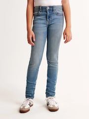 Abercrombie & Fitch Jeggings mit hohem Bund, blau - Bild 2 von 8