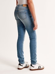 Abercrombie & Fitch Jeggings mit hohem Bund, blau - Bild 4 von 8