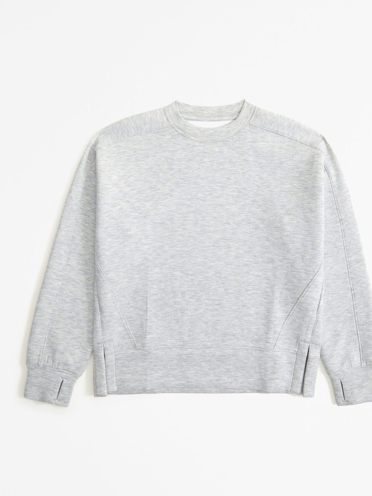 Abercrombie & Fitch Grey Logo Graphic Crew Sweatshirt - Image 1 of 2