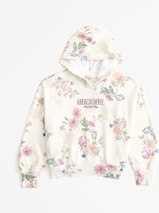 أخضر - سترة هودي بلمعة موردة بشعار من Abercrombie & Fitch - صورة 1 من 1