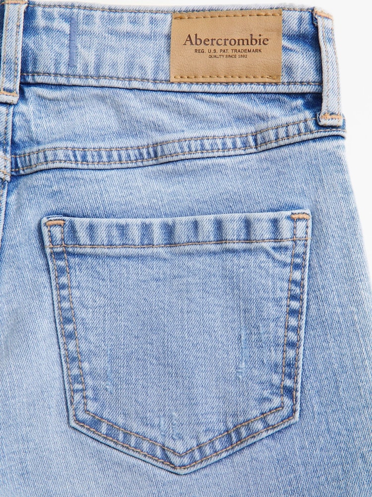 Abercrombie & Fitch Blue High Rise Straight Jeans - Image 3 of 3