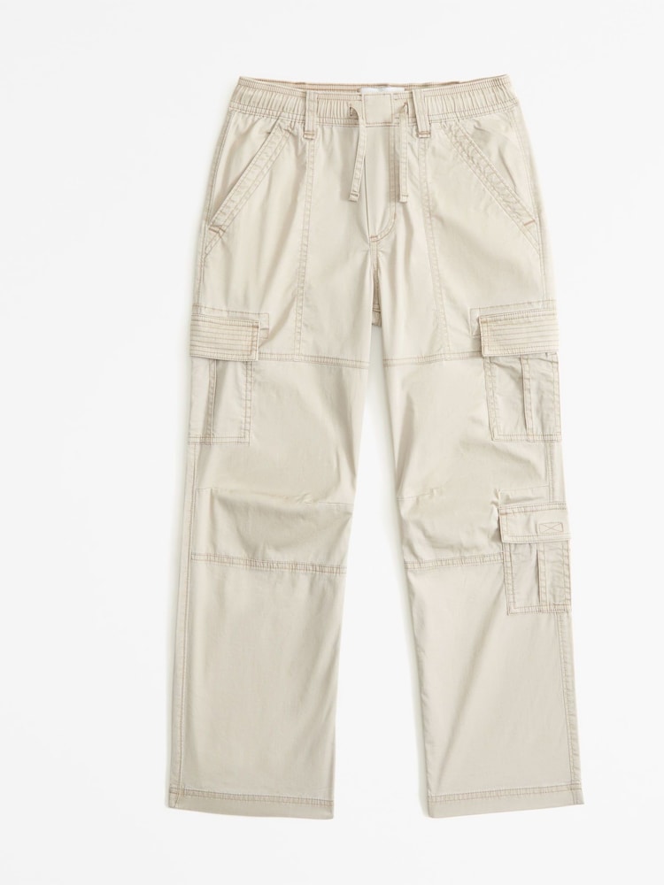 Abercrombie & Fitch Loose Fit Cuffed Cargo Trousers - Image 1 of 2