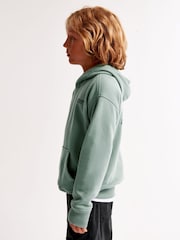 Abercrombie & Fitch Kapuzenpullover mit grünem Rücken und Logo - Bild 3 von 9