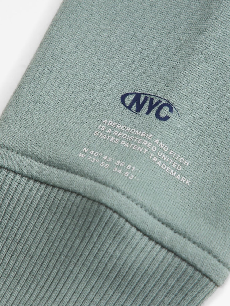 Abercrombie & Fitch Kapuzenpullover mit grünem Rücken und Logo - Bild 9 von 9