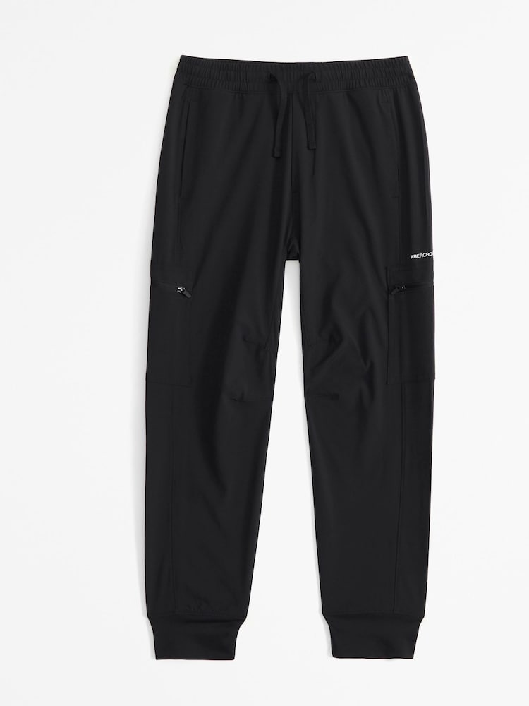 Abercrombie & Fitch Cargo Cuffed Slim Black Joggers - Изображение 1 из 1