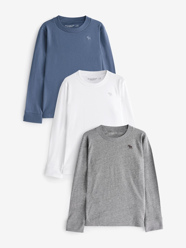 Abercrombie & Fitch 3 Pack Long Sleeve T-Shirts. - Image 1 of 7