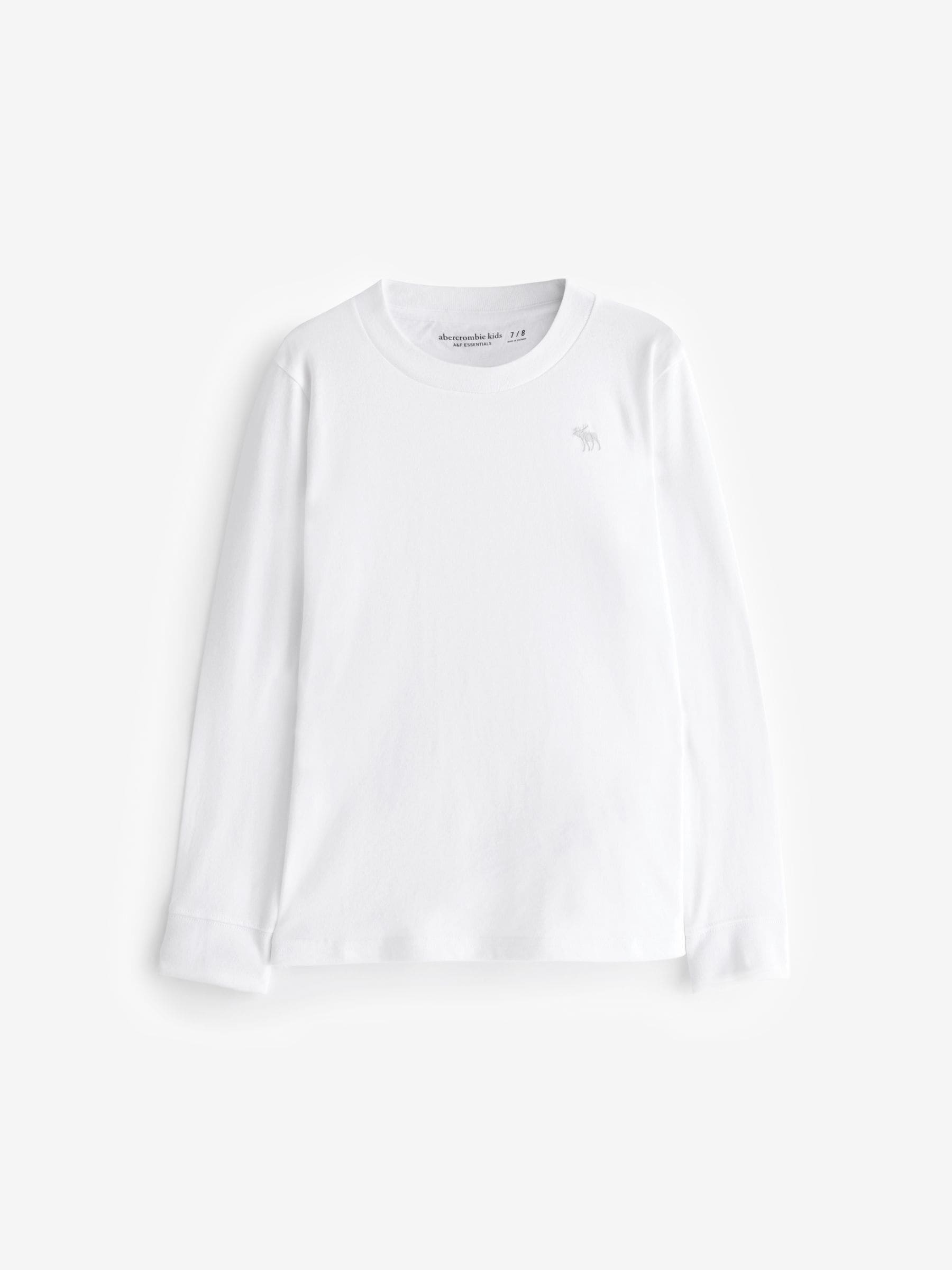 Buy Abercrombie & Fitch White 3 Pack Long Sleeve T-Shirts from