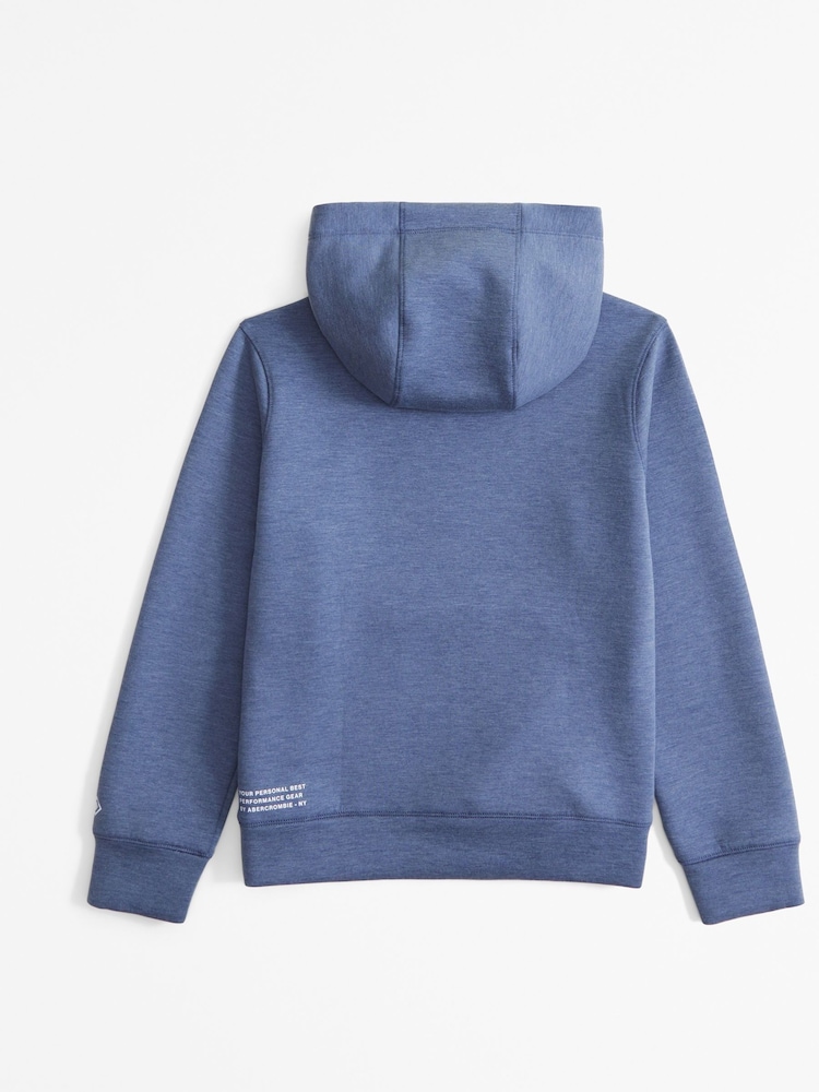 Abercrombie & Fitch Blue Graphic Back Logo Pull Over Hoodie - Image 2 of 2