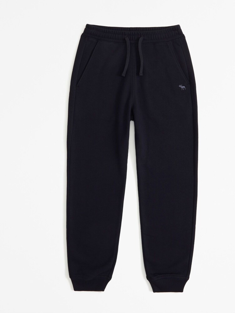 Abercrombie & Fitch Cuffed Slim Black Joggers - Image 1 of 1