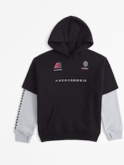 Abercrombie & Fitch Racing Logo Pull Over Hoodie - Image 1 of 1