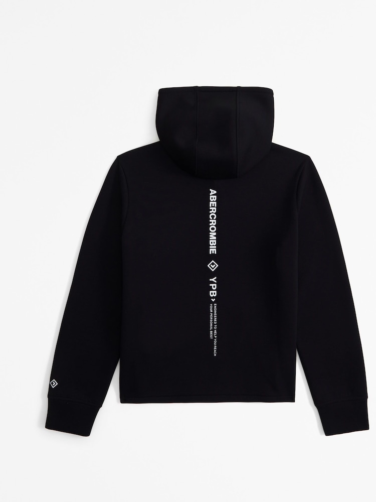 Abercrombie & Fitch – Hoodie mit Reißverschluss, Schwarz - Bild 2 von 2