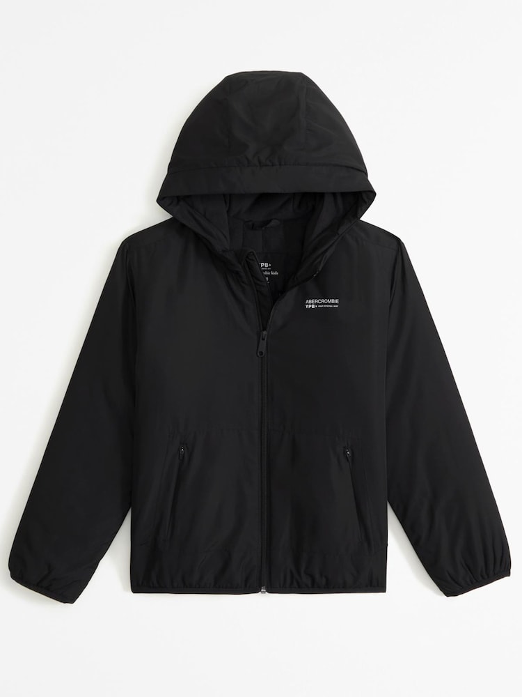 Abercrombie & Fitch Black Windbreaker Jacket - Image 1 of 3