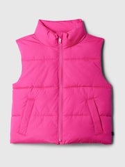 Gap Pink Sleeveless Gilet Jacket (4-13yrs) - Image 1 of 3