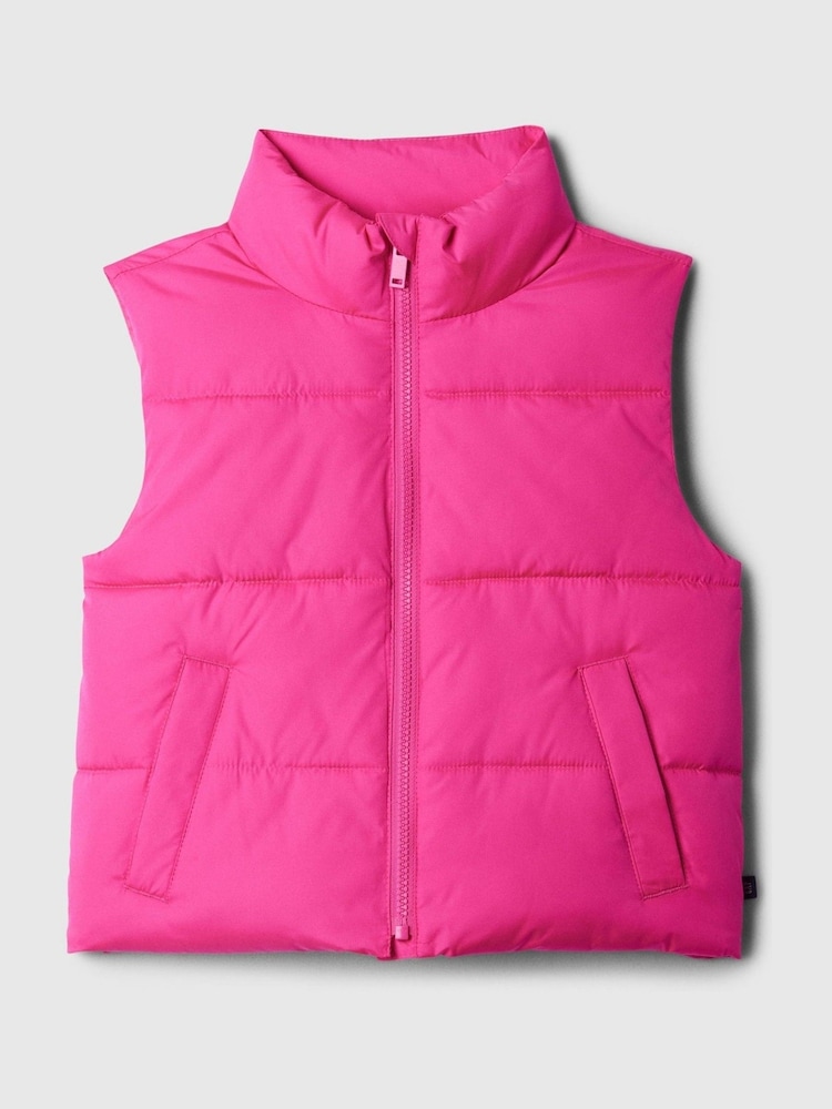 Gap Pink Sleeveless Gilet Jacket (4-13yrs) - Image 1 of 3