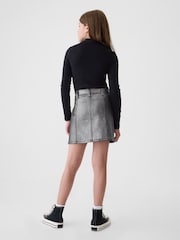 Gap Grey Cargo Foil Denim Skirt (10-13yrs) - Image 2 of 4