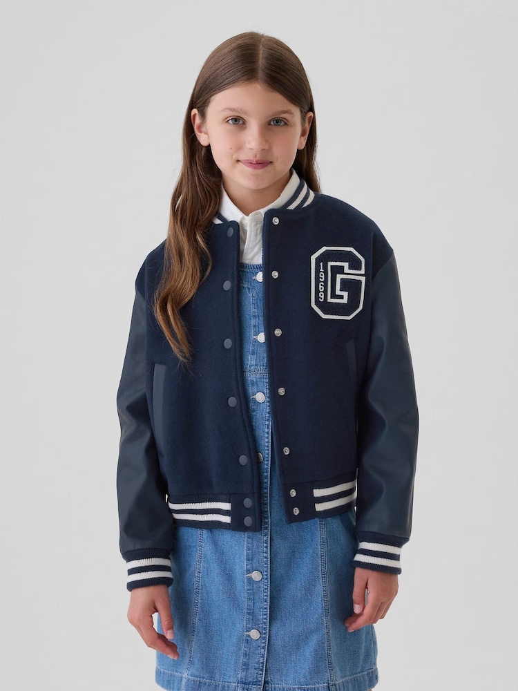 Varsity Jacket Gap Womens Outerwear Buy Gap Blue Varsity Bomber